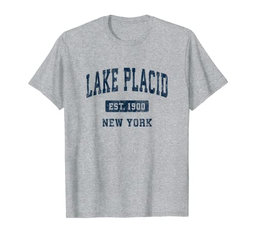 Lake Placid New York NY Vintage Athletic Sports Design T-Shirt