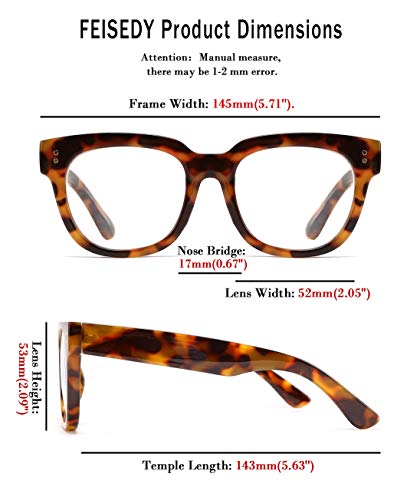 FEISEDY Occhiali da Lettura Anti Donna Luce Blu