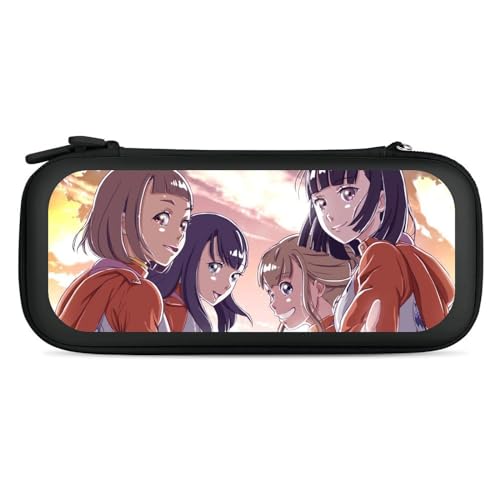 Switch保護カバー 宇宙よりも遠い場所 よりもい 三宅日向 スイッチケース 収納バッグ スイッチ 保護ケース ゲームカード収納 小物収納 防水 防塵 防汚 耐衝撃 持ち運び便利 旅行用 全面保護black-style