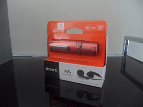 Image of Sony NWZ-B183F Walkman 4GB Digital Music Player with FM, 20 hours of battery life (Red)