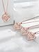 INFUSEU Trendy Everyday Necklaces 222 Angel Number Trending Gifts for Women Teens Teenagers Teenage Sterling Silver 925 Heart Jewelry Rose Gold Pendant Cute Aesthetic Accessories