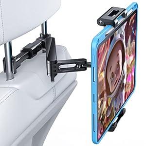 AHK Car Headrest Mount Holder, for iPad Pro/Air/Mini, Tablets, Nintendo Switch, iPhone, Samsung Galaxy/Note, Smartphones, Compatible with 4.5″ to 10″ Device, 360° Rotation