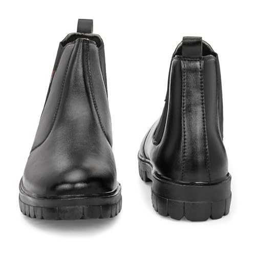 Generic Men's Black Synthetic Leather Chelsea Boots - Image 3