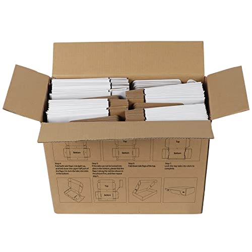 Image of RLAVBL 9x6x2 Shipping Boxes Set of 50, White Small Corrugated Cardboard Box, Mailer Box