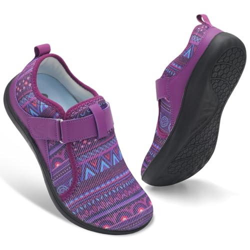 Image of Spesoul Wide Womens Walking Shoes Adjustable Diabetic Shoes Breathable Zero Drop Barefoot Shoe Neuropathy Edema Nursing Shoe Wide Width Sneakers