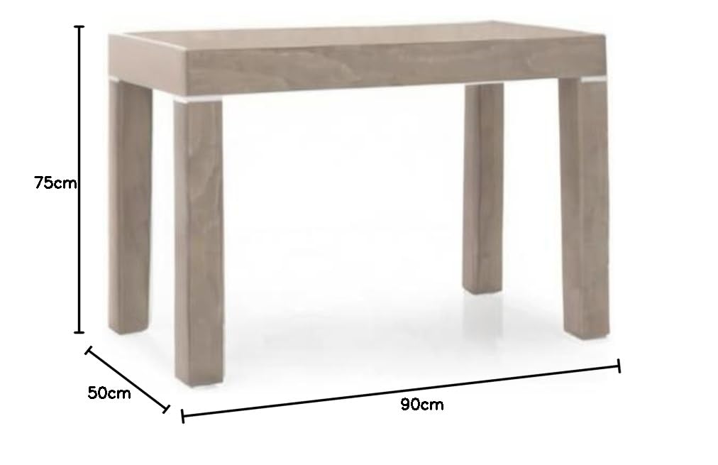 Mar.c.a. Design - Console Extensible 90x50x75 cm Finition Taupe Jusqu’à 300 cm - Table Console Extensible 14 Personnes - Made in Italy