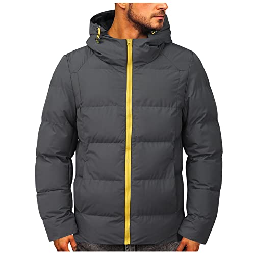 DPZZ Skijacke Herren,Schurwolle Jacke Herren,Kunstleder Jacke,Herren...