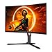 Produktbild AOC Gaming CQ27G3SU - 27 Zoll QHD Curved Monitor, 165 Hz, 1ms, FreeSync Premium (2560x1440, HDMI, DisplayPort, USB Hub) schwarz/rot