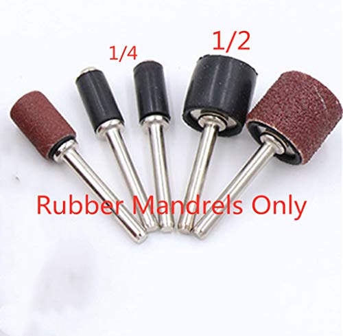 Bioristar Tool Bioristar 1/4 Inch Rubber Mandrel Sand Drum Holder Sanding Drum Rubber Bands With 1/8 Inch Shank For Sanding Drum Holder Sleeve Rotary Tool 12 Pcs thumb #3