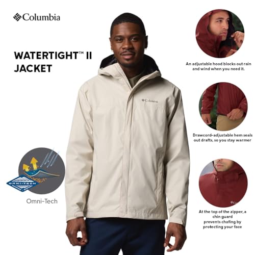 Image of Columbia Men Omni-Tech Watertight II Rain Jacket for Hiking | Trekking | Waterproof