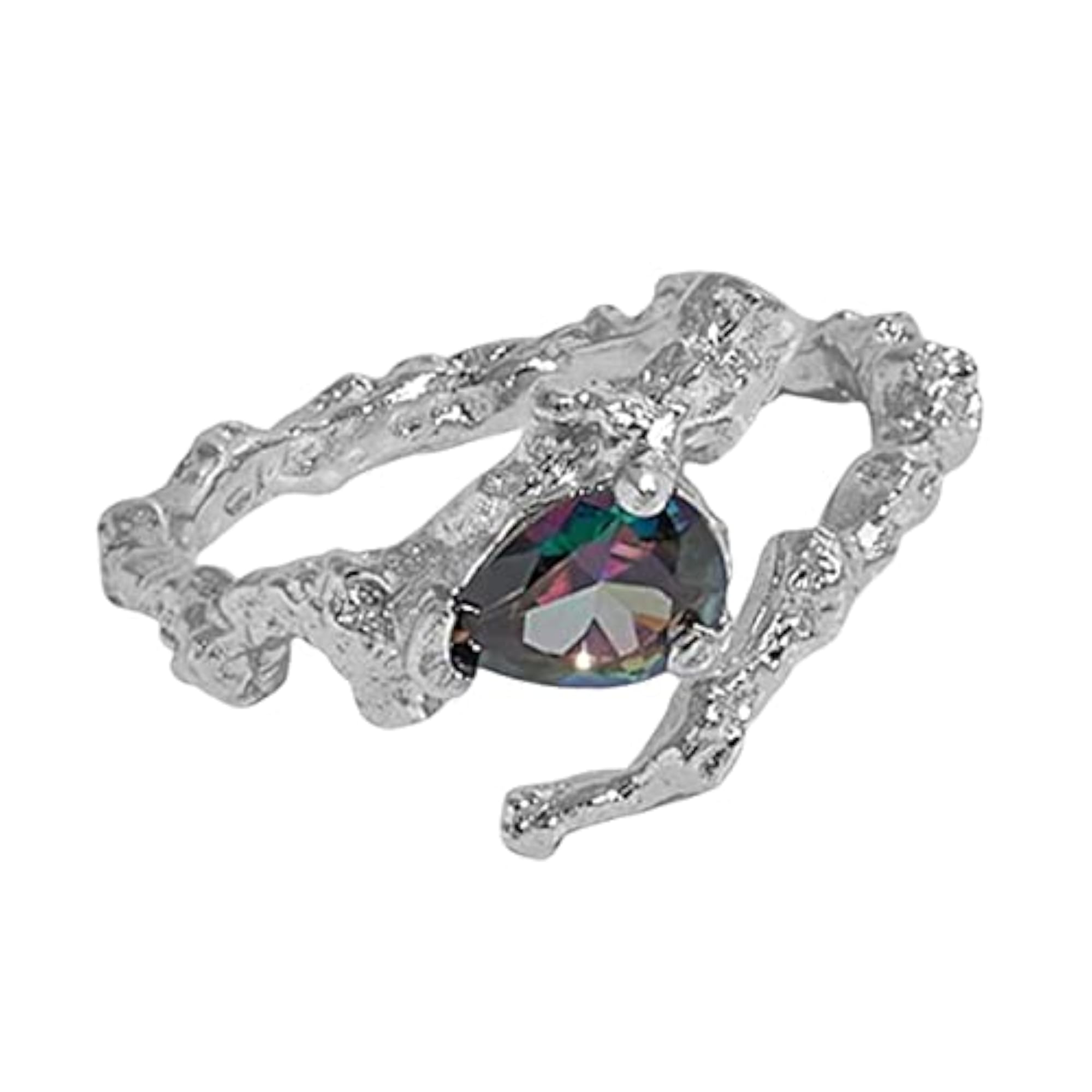 Chic Opening Shaped Copper Hip Hop Novelty Ring