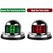 Acelane One Pair LED Navigation Lights Red and Green Lights Marine Sailing Signal Lights Stainless Steel 12V Bow Side Port Starboard for Boating Fishing Yacht, Pontoons, Chandlery Boat (ACE-01)