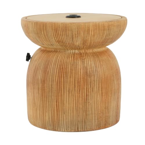 Christopher Knight Home Inez MGO Outdoor Patio Side Table, Patio Umbrella Base, Umbrella Stand Outdoor Base with Adjustable Side Knob, Small Patio Coffee Table with Sand-Filling Design, Sand Beige by Christopher Knight Home - Used condition - Image 9