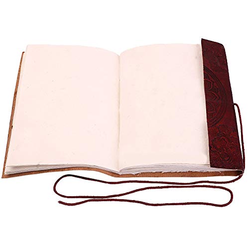 Image of SPcreation Handmade Leather Journal Diary with Stone Work