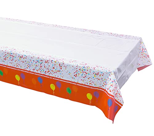 Iconikal Kunststoff-Tischdecke, Tischdecke, Konfetti, 137,2 x 274,3 cm, 2 Stück Cover