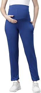 ANKKAL Womens Cotton Viscose Maternity Trouser/Maternity Pant/Over Belly Design Pant/Pregnancy Pant with Elastic Waistban... Price In India