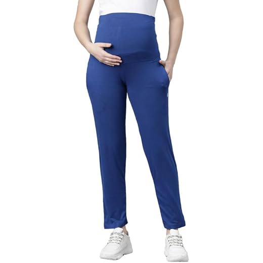 Maternity Trouser Over Belly Design Pant Blue