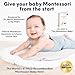 Hatchberry Montessori Baby Pillow by The Topponcino Company Exclusive Natural Color | Newborn Support Cushion for Tummy Time, Holding & Feeding | 24 x 16 in