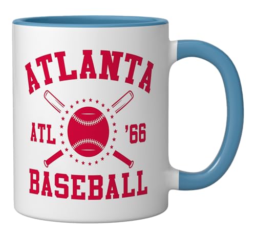 Taza de cerámica Atlanta Baseball vintage 11 oz miniatura 2