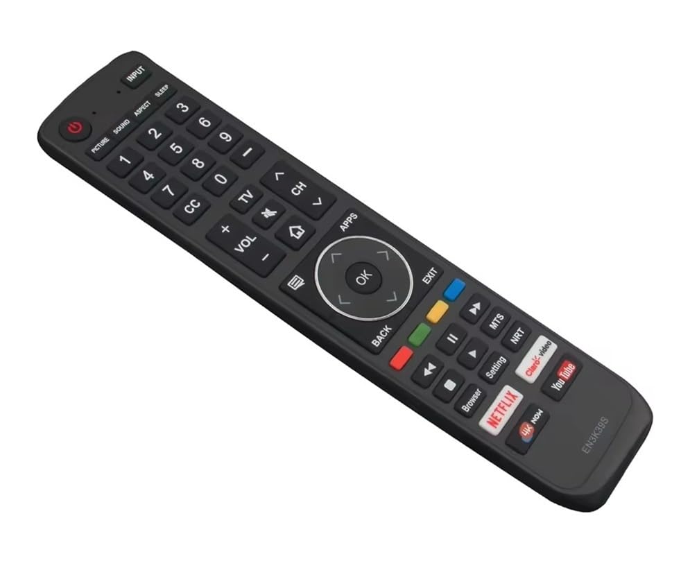 Télécommande EN3L39H de remplacement pour TV LED 4K - 3