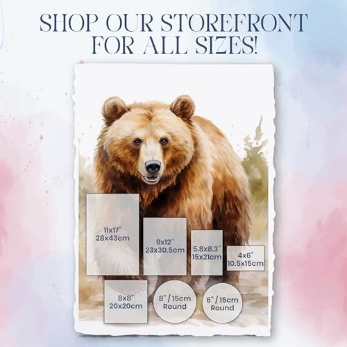 Papel de aquarela grosso feito à mão com borda de convés - 300GSM - Papel de mídia misto texturizado