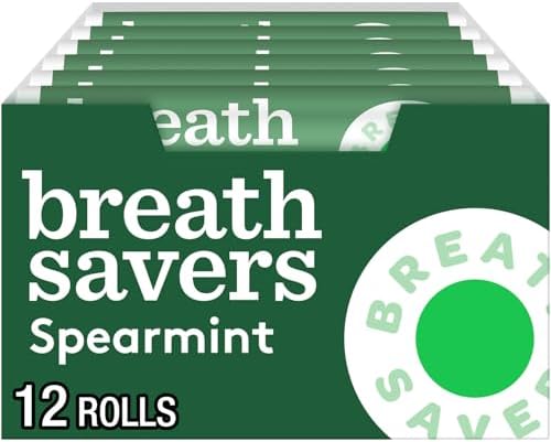 BREATH SAVERS Spearmint Sugar-Free Mints Rolls, 0.75 oz, 12 ct