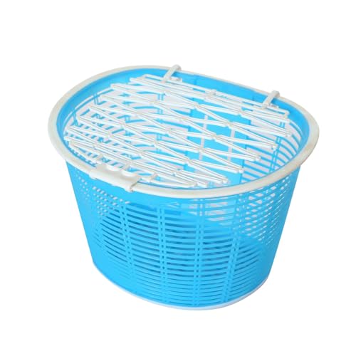 Qraatosi Cesta Portabicicletas Resistente para Guardar Objetos Diversos, Cesta Delantera Desmontable para Bicicleta, Cesta para Manillar de Bicicleta Plegable, Azul