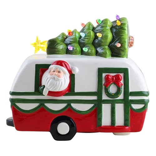 Ceramic Christmas Camper 10.5