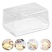 Mementoy Beurrier en plastique transparent 1 l avec couteau à beurre et fourchette, 16,5 x 10,4 x 7,5 cm