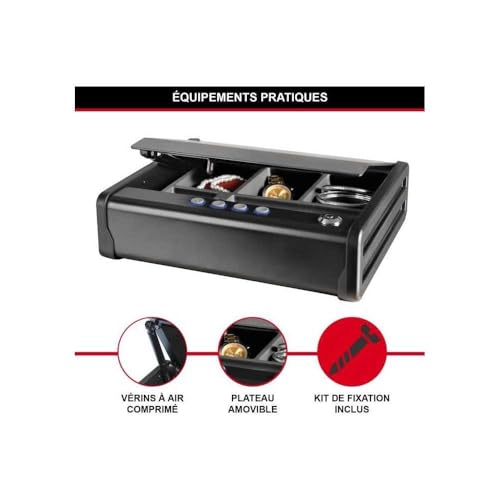Master Lock MLD08E petit coffre-fort numerique en acier avec cle de secours