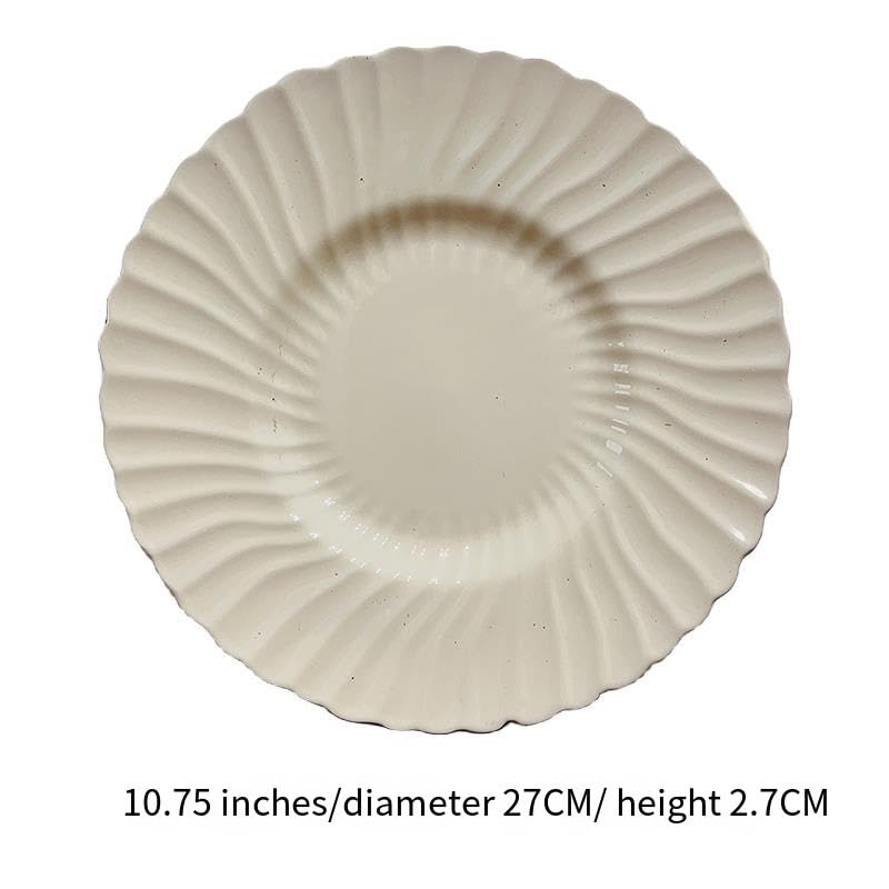 Talerz obiadowy Talerz ceramiczny w stylu europejskim, talerz na warzywa, talerz zachodni, talerz do steków, talerz deserowy, talerze do sałatek (5 szt.)