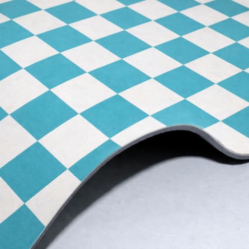 Image of HomeCloud Dish Drying Mat for Kitchen Counter Hide Stain Super Absorbent, Non-Slip, Heat-Resistant, Great for Dishes,Rack Pad, Kitchen Counter, Coffee Maker, Coffee Item (Chess Blue, 50x40cm)