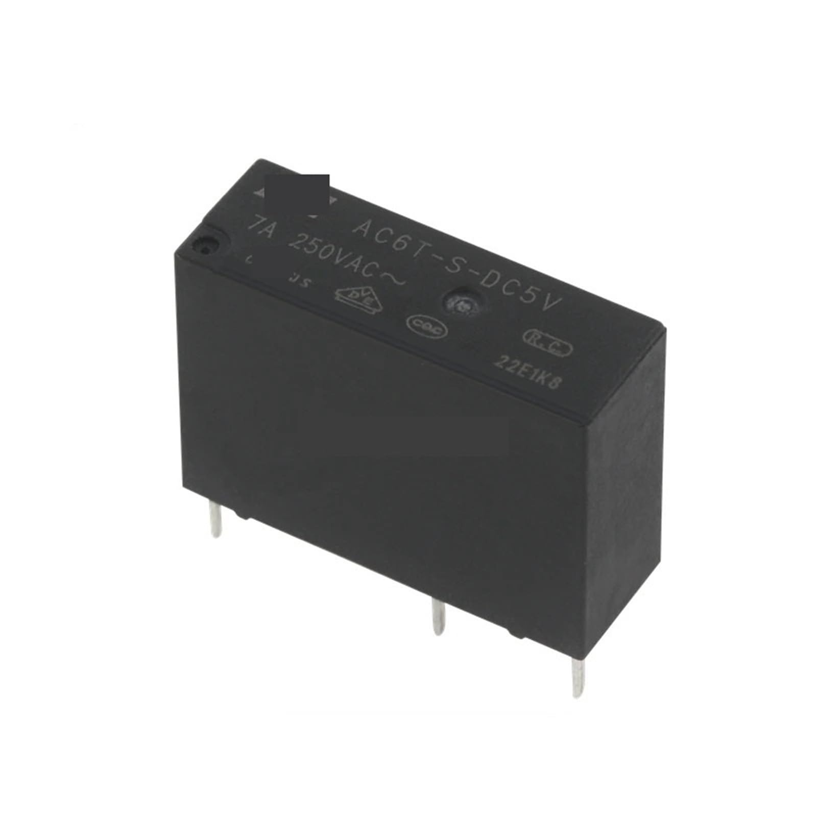 Relé AC6T-S-DC5V de 4 pines y 7A para control de circuitos de baja tensión 3