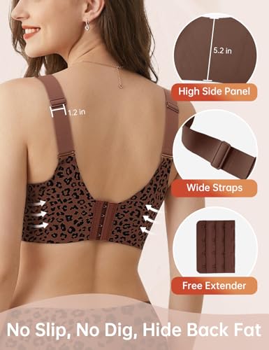 REALWILL Supportive Bras for Women, Wireless Full Coverage Compression Jelly Bra — view 3