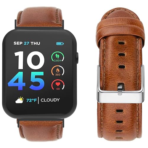 Bracelet montre intelligente ITOUCH AIR 4 rechange cuir véritable 24 mm