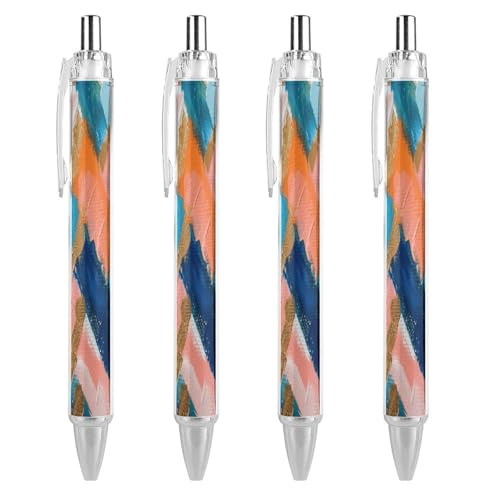 Stylos à bille rétractables anti-fatigue avec prise en main super douce lot de 4