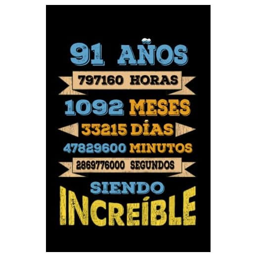 91 AÑOS SIENDO INCREIBLE: REGALO PARA CHICO Y CHICA 91 AÑOS DE CUMPLEAÑOS ORIGINAL Y DIVERTIDO, DIARIO, CUADERNO DE NOTAS, APUNTES, AGENDA O USO ESCOLAR.