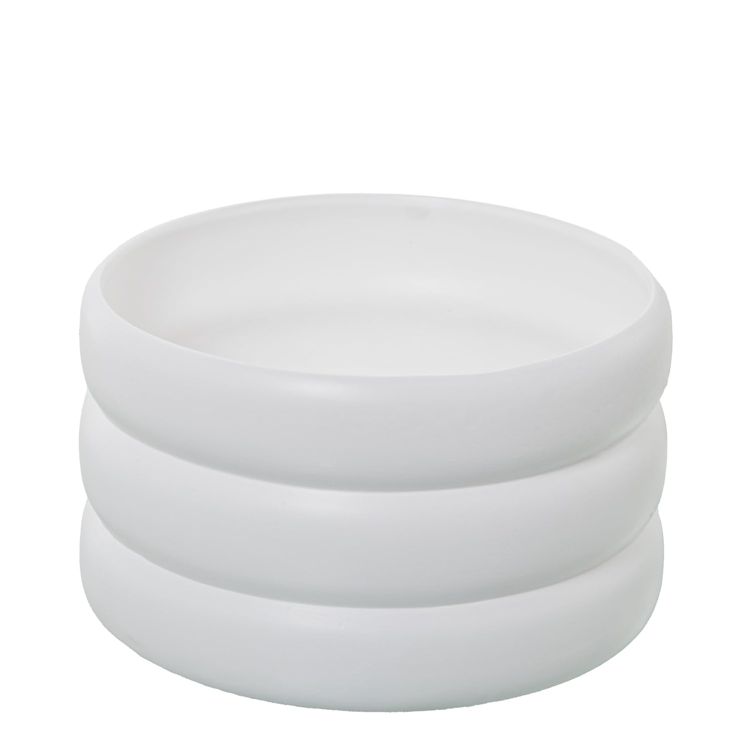 Pot en céramique ondulé blanc cache-pot design pour plante intérieure