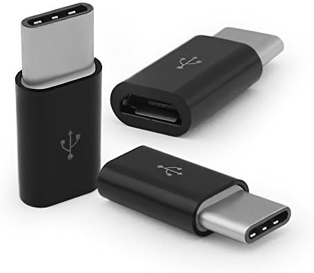FanTEK 3-Pack USB C Type C 3.1 Male to Micro USB Female OTG Adapter for G5, ZenFone 3 Deluxe, V20, Jade Primo, Xperia X Compact, LE Max, Nexus 6P (White)