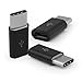 FanTEK 3-Pack USB C Type C 3.1 Male to Micro USB Female Adapter for LG G5, BLU Vivo 5, ASUS ZenFone 3 Deluxe, LG V20, Acer Jade Primo, Sony Xperia X Compact, LE Max, Huawei Nexus 6P (White)