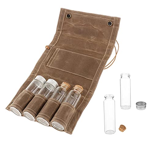 調味料ポット 調理調味料入れ ドレッシング ボトル オイルボトル オイル差し ガラススパイスの瓶 ピクニックスパイスボトル キッチン 調味料缶 スパイス保存容器蓋 ポータブル屋外キャンプ調味料瓶 グリル液体醤油収納袋 全4選択