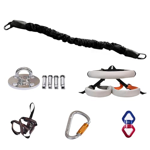 Indoor Suspension Bungee Fitness Set Wear-Resistant, Latex Bungee Resistant Band Anti-Aging Stretch Resistant, Aerial Yoga Stretch Rope for Dance Move(XL - 77.5-100 kg/170.6-220.5 lbs)