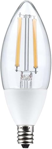 Miniatura 1 de Satco Accesorio - Lámpara de repuesto de base de candelabro LED B11 de 5 W del atardecer al amanecer 2700K con fotocélula en estilo, 4.02 pulgadas