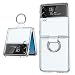 Produktbild Hülle für Samsung Galaxy Z Flip 4 HandyHülle Mit Ring, Ultradünnes Transparent PC Case Handyhülle Smartphone Cover für Galaxy Z Flip 4 2022