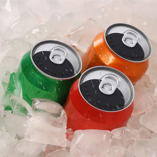 10 Stück Dosenverschluss Getränkedosen Verschluss Getränke Dosendeckel Schwarz Soda Staubdicht Getränkedosen Deckel Dosen Verschluss Verschlussdeckel für Dosen Bier Soda Cola Bierdosen