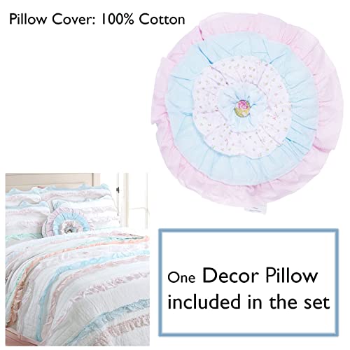 image for Cozy Line Home Fashions 100% Cotton Chic Ruffle Light Lavender Orchid 