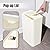 TrashAid 2 Pack Bathroom Trash Can with Lid, 2.6 Gallon / 10 Liter Small Garbage Can with Press Top Lid, Plastic Wastebasket with Pop-up Lids for Toilet, Office, Bedroom, Living Room, White