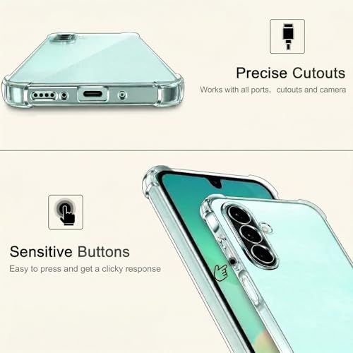 Image of Fashionury 3D Raised Transparent Crystal Clear Back Cover for Samsung A54 | Shockproof Design | Anti-Slip Grip | Camera Protection | 360 Degree Protection Mobile Case