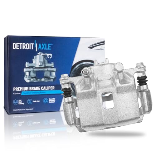 Image of Detroit Axle - Front Right Brake Caliper for 2003 2004 2005 Honda Civic 2002-2006 Acura RSX Disc Brake Caliper with Bracket Assembly Replacement