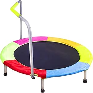Jack’s huishouden 37 inch ronde trampoline vouwen kinderen Trampoline Oefening Rebounder met handvat